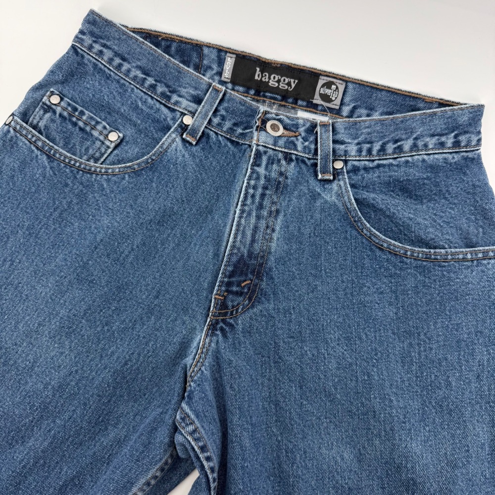 Levi's SilverTab Baggy Jeans Men 30x32 Blue Vintage Y2K 90s Made in USA Wide Leg